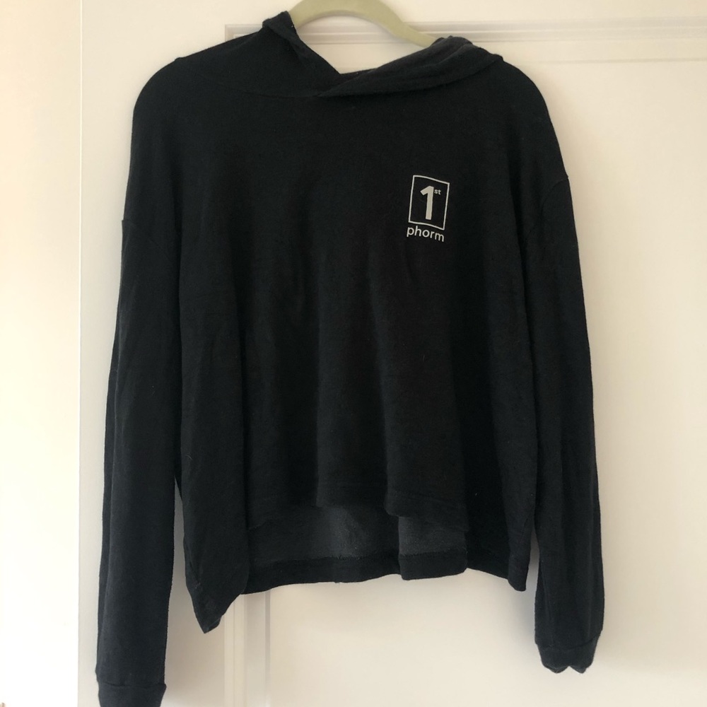 1st Phorm Cropped Black Sport Hoodie